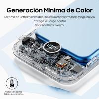 Cargador Portátil Magnético Slim 5000mAh con Carga Inalámbrica Rápida 15W, Power Bank con Pantalla LED y Diseño Compacto Antideslizante, Batería Externa Compatible con iPhone 15/15 Pro/15 Pro Max/14/13/12 Series, Color Negro - details 3