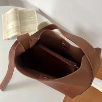 Bolso De Hombro Para Mujer Estilo Minimalista Y Moda En PU Cuero Sólido Bolso Cruzado Versátil Para El Trabajo Con Cierre Hasp - details 3