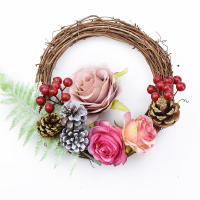 Vine Artificial Para Decoración De Hogar Boda Navidad Y Fiestas 10cm/15cm/20cm Marco Para Wreath DIY Adornos Colgantes Para Puertas Y Jardines - details 17
