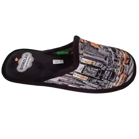 Biorelax 1533 Cosdam zapatilla casa hombre ciudad de New York y sus Taxis - 1