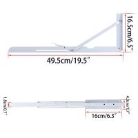 2 Piezas De Soporte Para Estante De Pared Robusto Montado En La Pared 50CM Triángulo Blanco Resistente Para Mesa Y Banca - details 3