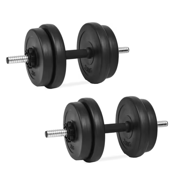 vidaXL Juego de mancuernas hierro fundido 14 piezas 20 kg - 1