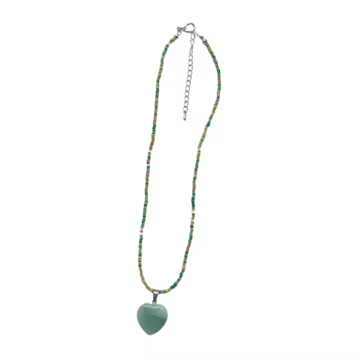 Colorido con cuentas collares mujeres apilable corazón formas neckchains Bohemia colorido accesorio de moda para una mirada elegante - 1