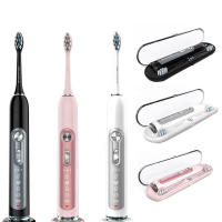 Cepillo De Dientes Eléctrico Sonic Recargable USB Impermeable Portátil Para Viajes Con 8 Cabezas De Repuesto Para Adultos Modos De Limpieza Profunda Placa Eliminación Blanqueamiento Masaje Tiempo De Cepillado - details 2