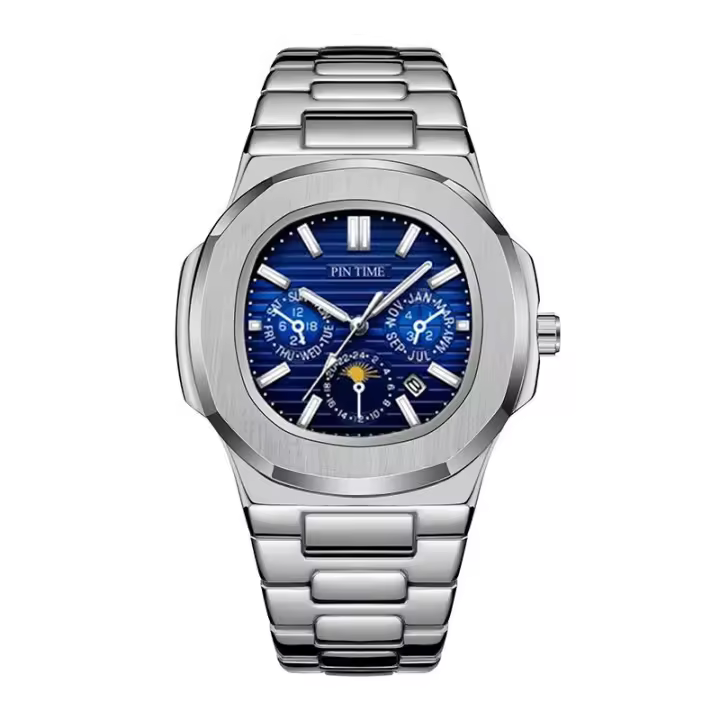 Reloj De Pulsera De Cuarzo Para Hombre PINTIME Serie Clásica Con Pato Luminoso Y Resistente Al Agua Estilo Versátil Y Moderno - 1