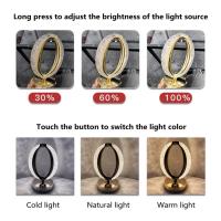 Lámpara De Mesa LED Nórdica Con Interruptor Táctil Y Carga USB Iluminación Ajustable Para Decoración De Hogar Dormitorio Y Sala De Estar Material Acrílico - details 8