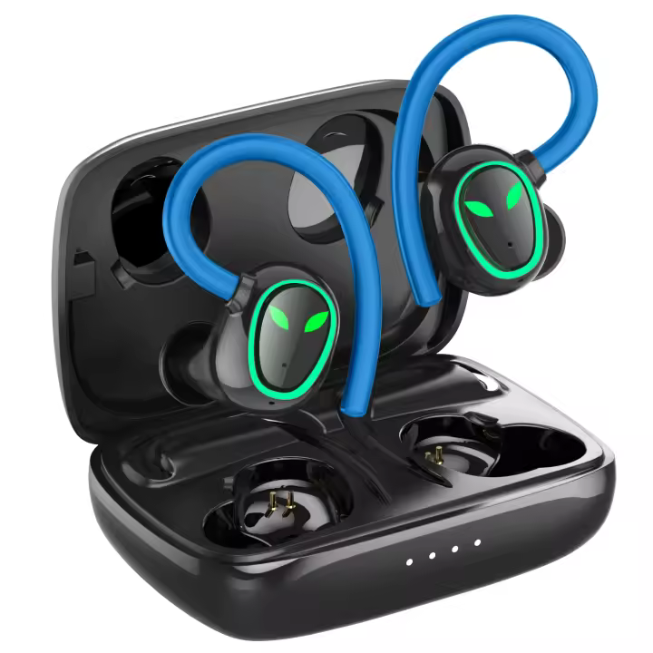 Auriculares inalámbricos con sonido cinematográfico, cascos binaurales HD con Bluetooth, reducción de ruido, deportivos, impermeables - 1
