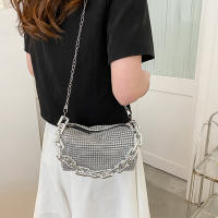 Bolso De Hombro Para Mujer 2024 Nueva Con Diamantes Y Rhinestones Bolso De Mano Brillante Bolso Cruzado De Moda Con Cierre De Cremallera - details 4
