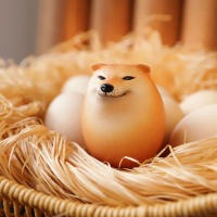 Decoración Creativa De Escritorio En Forma De Huevo De Shiba Inu PVC Juguete Único Para Oficinas Y Hogares Regalos Divertidos - details 0