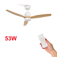 Ventilador de Techo LED 132cm 53W con Mando a Distancia, Motor DC Silencioso, Luz Regulable CCT, Temporizador, Verano/Invierno, Blanco, Aluminio y Madera – 12540 m³/h OstarkDom-LEDUNIres – iotostark-LEDUNI - details 0
