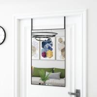 vidaXL Espejo de Puerta Cristal y Aluminio Pared Interior Salón Tocador Color Dorado,  Negro, y mas - details 1
