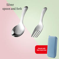 Juego De Comedor Portátil Para Niños En Acero Inoxidable 304 Uso Exterior Utensilios De Desayuno Y Postre Combinación De Cuchara Y Tenedor - details 17