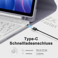 FGNS Funda con Teclado Español Ñ para Xiaomi Redmi Pad 2 (2025) & SE (2023) 11"(No se puede utilizar para Redmi Pad 2 pro 12.1''), Magneticamente Desmontable Bluetooth Teclado Compatible con  Redmi Pad 2 / SE 11 Pulgadas, - details 3