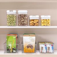 Paquete de 2 cajas organizadoras de almacenamiento de alimentos, transparentes para desthink, Cocina, refrigerador, Organización y almacenamiento de armarios. - details 2