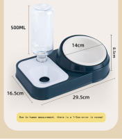 Cuenco De Agua Para Gatos Acero Inoxidable O Plástico Doble Protección De Columna Cervical Dispensador Automático No Encharca La Boca - details 12