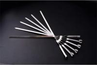 6Pcs Palillos De Barbacoa De Acero Inoxidable 50cm Anchos Para Barbacoa Herramientas De Camping Al Aire Libre Utensilios De Cocina Accesorios Para Picnics - details 13