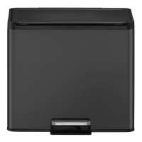 EKO Cubo de basura de pedal Essential 20+9 L negro - details 2
