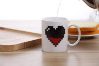 Taza De Café Cerámica Cambio De Color En Forma De Corazón De Durazno 330ML Diseño Creativo Regalo Preferido Para El Día Del Amor Taza Mágica Para Bebidas - details 4