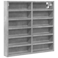 vidaXL Vitrina de madera de ingeniería 60x8,5x58 cm Blanco, Negro, Roble Sonoma Mueble Almacenaje Estantería para Oficina, Estudio, Dormitorio Estantería/Librería/ mueble de Almacenamiento - details 3