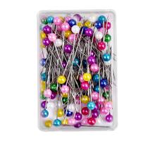 100Pcs/Box Agujas De Posicionamiento Con Cabeza De Perla Colorida Para Costura De Vestidos Herramienta De Costura Para DIY - details 3