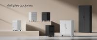 SONGMICS Gabinete de Archivos Móvil, Cajonera de Oficina con 4 Cajones, Cierre, para Documentos de Oficina, Carpetas Suspendidas, Premontado, 45,1 x 39 x 69,3 cm, Negro Tinta/Blanco Nube - details 3