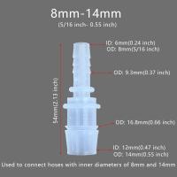 Conector De Tubo Flexible Plástico 5pcs Reductor De Barbaco Adaptador De Reparación De Agua Para Jardín Acuario Laboratorio - details 18