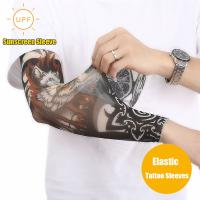1Pcs Protección Solar Deportiva Para Hombres Manguitos De Brazo Con Estampado De Flores Y Tatuajes Cubierta Para Baloncesto Y Exterior - details 8