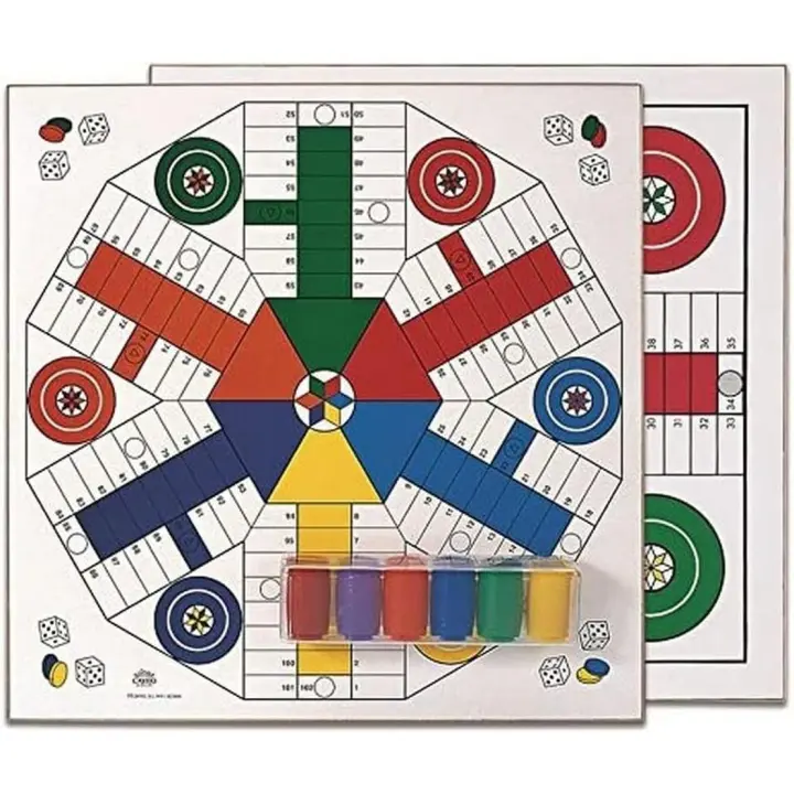Cayro - Tablero Parchís - Ludo de madera para 4 y 6 jugadores. Juego familiar - 1