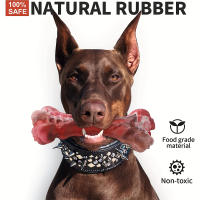 Juguetes Para Morder Para Perros Indestructibles Durable En Forma De Hueso De Goma Natural Para Limpieza De Dientes Para Mordedores Agresivos - details 8