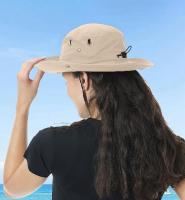 Sombreros de Pescador para helbres y Mujeres, sombreros de Pescador transprables, sombreros para el Sol Con Corretas PARES LA Barbilla, Protección UV, sombreros de Ala Ancha de Verano - details 2