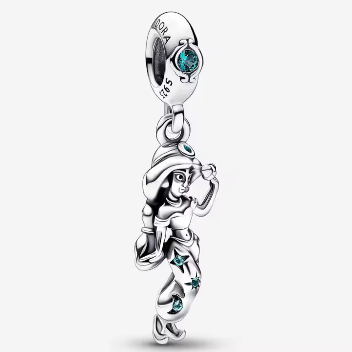 Pandora Charm de Colgante en Plata de Ley Disney series, "Aladdin" Princesa Jasmine 792343 C01,Incluye Caja Original - 1