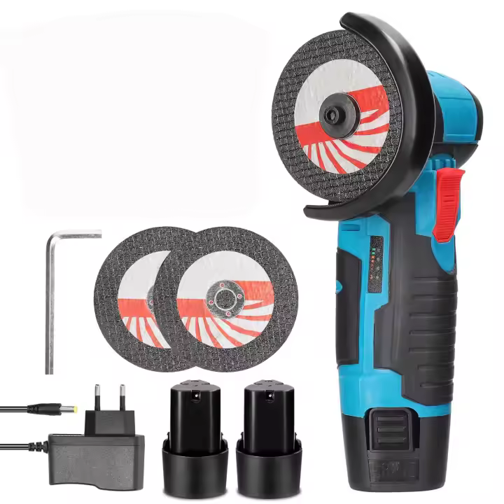 12V mini cordless corner mill con 2 baterías 19500rpm apertura del disco 10mm para pulir y pulir - 1