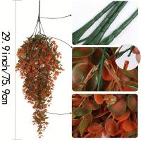 2Pcs Vinateras Artificiales De Otoño Hojas De Planta Falsas Decoración Para Halloween Plantas Florales Artificiales Colgantes - details 1