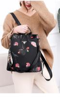 Mochila De Moda Para Mujer En Tela Oxford Impermeable Con Gran Capacidad Para Escuela Y Viajes Bolsa De Hombro Con Estampado Florido - details 11