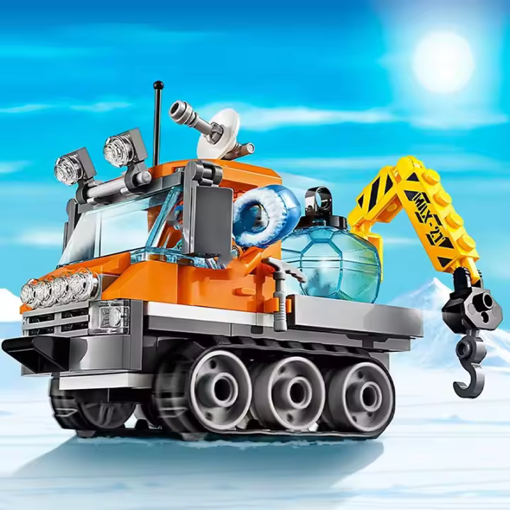 Bloques De Construcción Serie Ciudad Arctic Ice Crawler Tracked Vehicle Juguetes De Montaje Para Niños Regalo De Vacaciones - 1