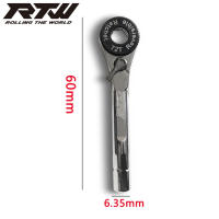 Llave De Eje Rápido 1/4'' 6.35mm Manija Herramienta Multifuncional EDC Llave De Torque Hexagonal Antimagnética Desmontable No Slip - details 2