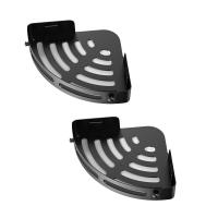 2pcs Estante De Ducha En Esquina Espacioso Almacenamiento Baño Soporte De Pared Montado Para Shampoo Gel De Ducha Accesorios De Baño Plástico - details 2
