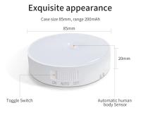 Luz Nocturna Sensor De Movimiento LED RGB Frío Caliente Magnética Para Armario Sala De Estar Cocina Dormitorio Iluminación Ambiental - details 22