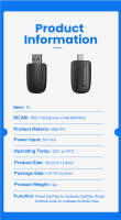 Adaptador Wireless Carplay Android Auto 2en1 Dongle Inteligente USB Tipo-c 5G WIFI Para Volvo Benz Audi Kia Hyundai VW Mazda Cadillac MG - details 12