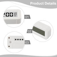 Reloj De Alarma Digital LCD Con Calendario Y Termómetro Para Escritorio Decoración De Oficina Y Viaje Reloj Inteligente Para Estudiantes Presente - details 7