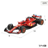 Burago - Maquetas Ferrari SF-24 escala 1:43, pack de Leclerc y Sainz temporada 2024, réplicas con diseño fiel al monoplaza original y acabados perfectos para exponer o jugar - details 3