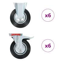 vidaXL Ruedas Fijas y Giratorias de Diámetro 200mm Manipulación Materiales Cantidad 4 unidades,  8 unidades,  12 unidades y mas - details 0