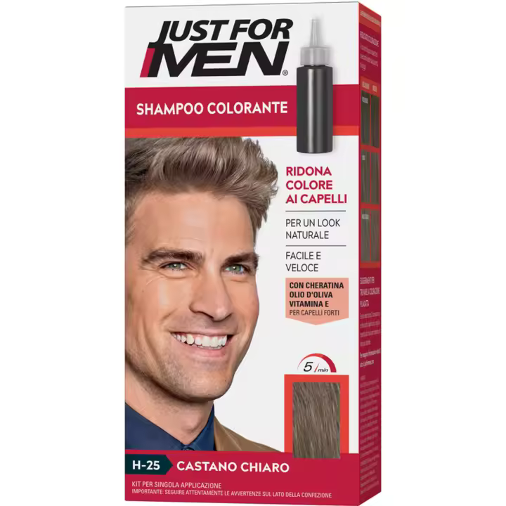 Just For Men Colorant Shampoo Light Brown Tinte Capilar para Hombre Castaño Claro 1 Unidad - 1