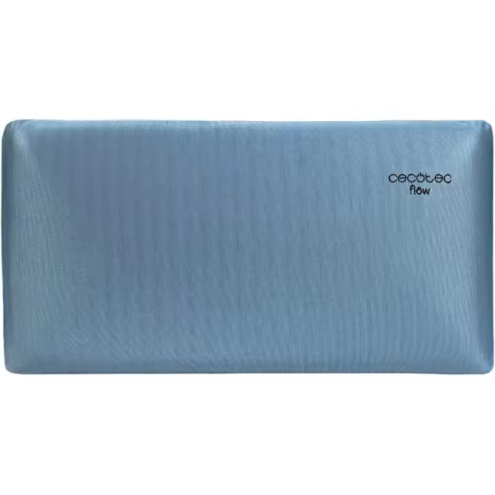 Cecotec Almohada Flow Luxury 150 cm. 100% Viscoelástica Firmeza Medio-Alta Núcleo con Carbono Activo Tacto Extra Suave Funda Transpirable Azul - 1