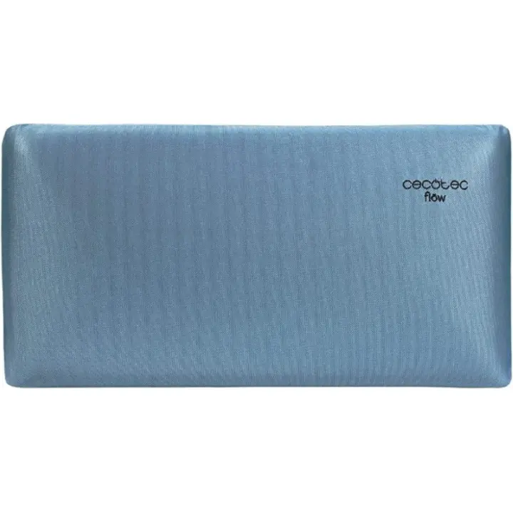 Cecotec Almohada Flow Luxury 150 cm. 100% Viscoelástica Firmeza Medio-Alta Núcleo con Carbono Activo Tacto Extra Suave Funda Transpirable Azul - 1