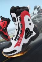 Botas De Motocicleta Para Hombre Y Mujer Microfibra Cuero Anticolisión Protección De Tornillo Zapatos De Motocross Moto Racing - details 1