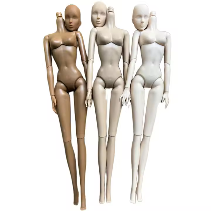 Muñeca De Moda 1/6 Cabeza De Muñeca Sólida Con Articulaciones Móviles 30cm Para Práctica De Maquillaje Y Juego DIY Para Niñas - 1
