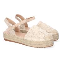 PuntoSalao Alpargatas de plataforma en yute y hebilla mujer color beige TF3307 - details 0