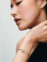 Pandora - Charm de clip with Bright transparent Row-Baño de Oro de 14K - details 3