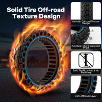 Pneumático Sólido Para Patinete Eléctrico Ninebot G30 G30L G30D Tamaño 10x2.5 Antideslizante Y Explosión-Resistente Con Buena Adhesión - details 2